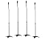 FREE Shipping for this item! - BLACK - Set of Four (4 Total) Universal Satellite Surround Sound Home Theater Theatre Speaker Stands for fits most Bose JBL Klipsch Yamaha Sony JVC Speakers - Great Low Profile Design