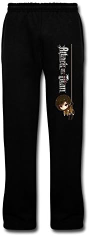 WVCAK Men's Attack On Titan Yui Ishikawa Pants With Pocket M Black
