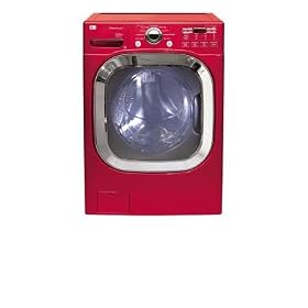 LG : WM2801HRA 27in Front-Load Washer with 4.5 cu. ft. Capacity Wild Cherry Red
