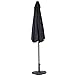 Sundale Outdoor 10 Feet Outdoor Aluminum Patio Umbrella with Auto Tilt and Crank, 8 Alu. Ribs, 100% Polyester (Black)