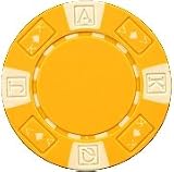 Clay Composite Ace King Poker Chips 25 11.5 gram Yellow Poker Chips