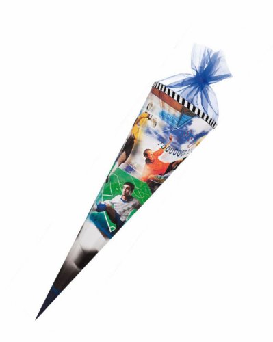 Nestler 7853870s - Schult&uuml;te Faszination Fussball mit Flock-Druck 12-eckig, kaschierter Lackkarton (T&uuml;ll), 85cm