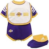 adidas Los Angeles Lakers Infant Purple 3-Piece Creeper Set