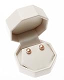 7 mm Fresh Water, Natural Pink Pearl Studs with 14K Gold Clasp