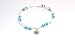 Hand Made delicate Silver Bracelet set with turquoise stone