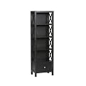 Delano Narrow Bookcase - Antique Black