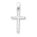 Jewelryweb 14k Gold Small Polished Passion Cross Pendant – 12mm x 24mm – white gold, yellow gold necklace (14k White)