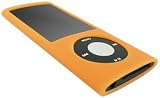 GreyMobiles Orange Silicone Skin Case For Apple iPod Nano 5G 8GB 16GB (5th Generation) WITH SCREEN PROTECTOR