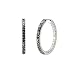 Sterling Silver Black and White Diamond Inside-Out Hoop Earrings (1.00 cttw, H-I Color, I2 Clarity)