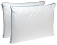 Perfect Fit Firm Density Standard Size 233 Thread-Count Quilted Sidewall Pillow 2 Pack, White