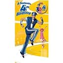 Lazy Town Age 4 Birthday Card with badge