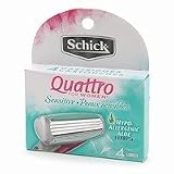 Razors & Blades-Schick Quattro For Women Sensitive Refill Cartridges 4 ea