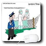 Londons Times Funny Medicine Cartoons - Fencing Operation - Mouse Pads