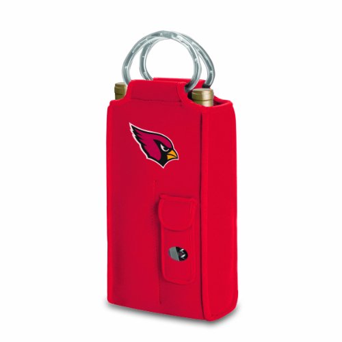 NFL Arizona Cardinals Metro Brunello Insulated Neoprene Two-Bottle Wine Tote with Corkscrew, Red
