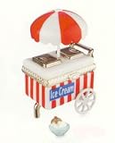 Ice Cream Cart with Sundae PHB , Porcelain Hinged Box