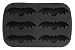 Premier Housewares Silicone Bat Shaped Non-Stick Cake Moulds, Set of 6, Black