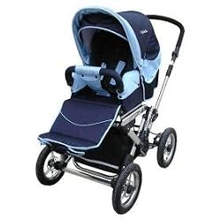 Revolutionary Single Child Stroller - Lany (Light Blue/Dark Blue)