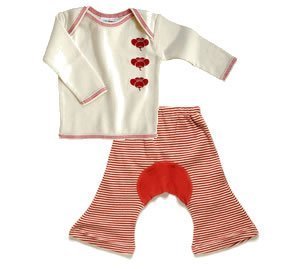 Sckoon Long Sleeve Shirt and Monkey Pants Set - Zen Plum - Available in Sizes Newborn-2T
