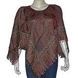 Ponchos in Wool Jacquard Design Womens Outerwear Dress 40  x 40 