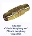Adapter Chinch Kupplung auf Chinch Kupplung vergoldet