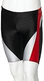 Reebok Men's Silver Splice Jammer Swim Suit, Black/Red/Silver, 30