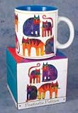 FANTASTIC FELINES Cat Coffee MUG by LAUREL BURCH New