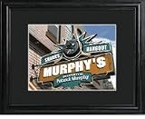 San Jose Sharks Personalized NHL Pub Print with Wood Frame