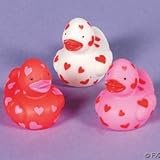 24 Itty Bitty Miniature VALENTINE/HEART Rubber Ducks/DUCKIES/NEW/DOZEN/Sweetheart/LOVE