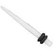 One Acrylic Taper: 10g White (SOLD INDIVIDUALLY. ORDER TWO FOR A PAIR.)