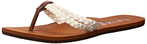 Reef Women's Twisted Sky Flip Flop, Cream, 8 M US