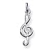 Sterling Silver Treble Clef Charm with 20 inch Sterling Silver Chain