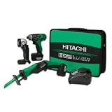 Hitachi KC10DBL 10.8V Li-Ion Combo Kit, DB10DL + CR10DL + Flashlight + (2) Li-Ion Batteries 1.5 Ah + Charger + Soft Case