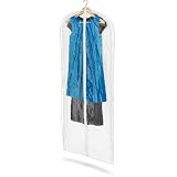 Honey-Can-Do SFT-01244 Vinyl Dress Bag 60-Inches Tall, White