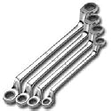 SK Hand Tool 89400 4 Piece 75 Degree Offset Double Box Spline G-Pro Metric Wrench Set