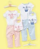 First Impressions Baby Boy and Girl My 1st Birthday Bib, Bodysuit and Pant Set