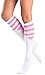 Be Wicked Women's Athletic Knee High Socks with Heart Detail