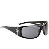 HOVEN EXCUSE 35-0101 BLACK GLOSS HANDMADE ACETATE FRAME GREY LENS PLASTIC SUNGLASSES. by