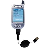 Retractable USB Cable for the T-Mobile PPC Edition with Power Hot Sync and Charge capabilities - Gomadic Brand w/ TipExchange Technology