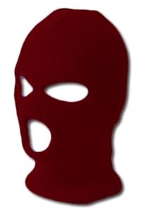 Face Ski Mask 3 Hole (More Colors)- Burgundy