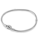 PANDORA Silver Bracelet Snap clasp 590702HV-20 7.9 inch