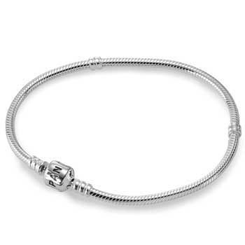 PANDORA Silver Bracelet Snap clasp 590702HV-20 7.9 inch