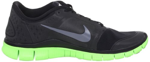Nike Men's NIKE FREE RUN+ 3 SHIELD RUNNING SHOES 9.5 (BLACK/DARK GREY/ELECTRIC GREEN) Review