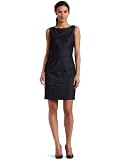 Calvin Klein Womens Pleated Dress, Dark Blue, 6