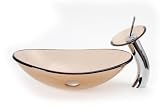 Bathroom Vessel Sink by Bath Authority - DLBG-01R in glass amber