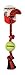 Mammoth Flossy Chews Color 3 Knot Tug w/Mini Tennis Ball – Premium Cotton-Poly Tug Toy for Dogs – Interactive – Rope Dog Toy for Small Dogs - Mini 11”