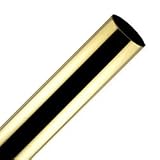 Polished Brass Bar Foot Rail Tubing: 8 Feet