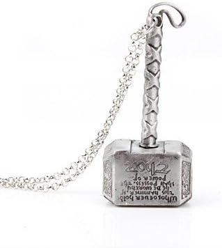 Europe America Personality Thor 2 Hammer Dark World Vintage Movie Pendant Necklaces