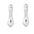 18K White Gold Diamond Earring Jackets - 0.06 Ct.