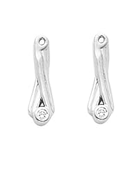 Pair of Platinum Diamond Earring Jackets - 0.06 Ct. -- LIFETIME WARRANTY