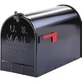 Solar ST200B00 Group Jumbo Steel Rural Mailbox, Black